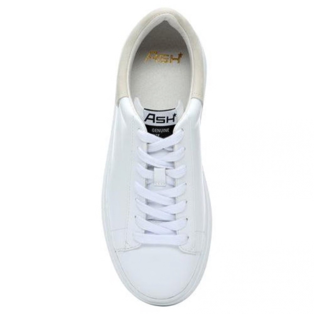 Ash Moby Platform Sneaker Women Size 40 White Leather Low Top Trainers NEW - Picture 2 of 16